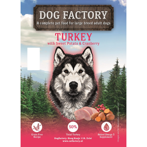 Dogfactory Adult large Turkey 12 kg